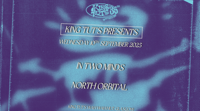 Lineup poster for King Tut's Presents In Two Minds + North Orbital